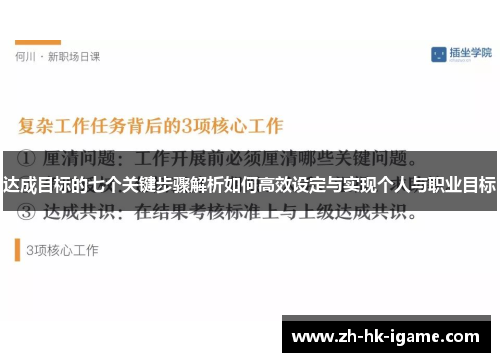 达成目标的七个关键步骤解析如何高效设定与实现个人与职业目标